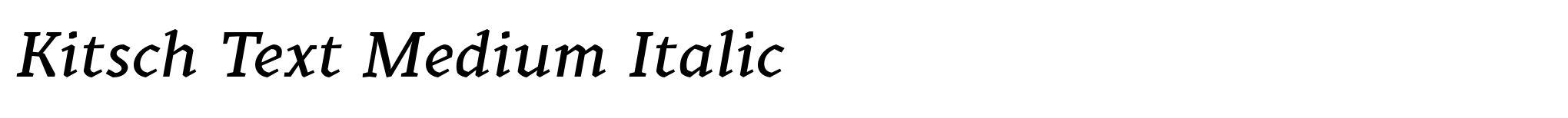 Kitsch Text Medium Italic image
